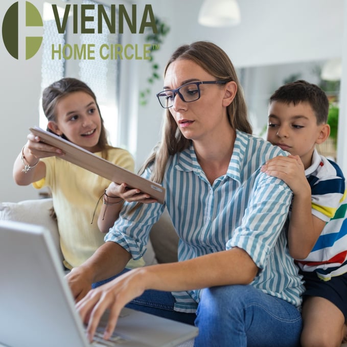 A happy Vienna resident finding a house cleaner using Vienna Home Circle